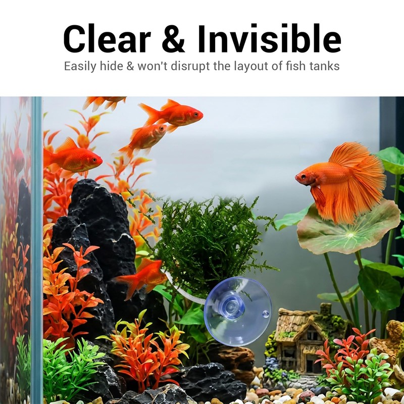 RAHHLIZS 30 Pcs Aquarium Suction Cups with 30 Pcs Adjustable