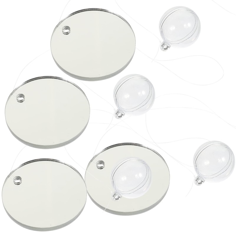 ULTECHNOVO 4pcs Floating Double-Sided Betta Fish Training Mirrors Aquarium Accessories
