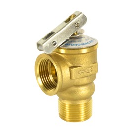 HYDRO MASTER Válvula de alivio de seguridad con rosca de 3/4 pulgadas 150 PSI ASME para agua caliente (150 PSI)