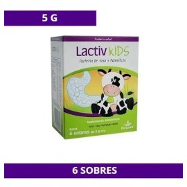 Lactiv Kids Proteína De Soya, Probióticos C6 Sobres Naturex Sabor Natural                                                                             