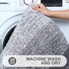 smiry Microfiber Fluffy Shaggy Bath Mat for Bathroom, 40 x
