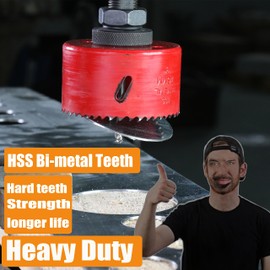 WOWSUPM 8-1/4” HSS Bi Metal Hole Saw Cutter with Arbor Heavy Duty Hole Saw Bit for Wood Drywall Plastic Aluminum Mild Steel Iron Metal Stainless Steel