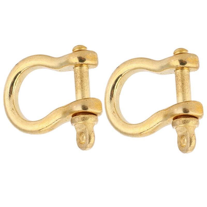 Sunicon 2pcs Metal D-Ring Pure Brass Anchor Shackle Pure Brass