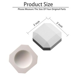Plowo Ceramic Briquettes Replacement for L27 L30 L36 L42 L54 CS30 LBQ36 and Other Gas Grill Models, Grill Briquettes Replacement for Lava Rocks, 2" x 2" x 0.8" Each, 100-Piece