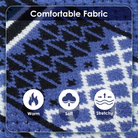 IKIPUKO Medium Dog Sweater, Fall Turtleneck Sweater with Leash Hole, Thick Knit Pullover for Cold Weather Christmas Sweaters for Medium Dogs Girl Boy Dachshund, Blue M