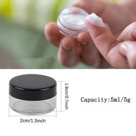 Sample Pots for Cosmetics, 4 PCS 10 Gram Small Pots with Lids, Make up Pots, Little Pots with Lid Sample Jars with Lids Plastic Makeup Sample Containers BPA Free Makeup Pot