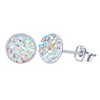 Yumilok Women's Stud Earrings 925 Sterling Silver Round Crystal 8