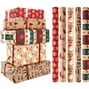 Qukou 43cm x 15m Christmas Wrapping Paper Xmas Gift Wrapping