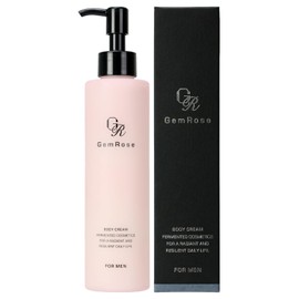 GR GemRose Body Cream, M, 6.8 fl oz (200 ml), Men's, Made in Japan, Naturally Derived Fermentation Ingredients, Chubby Beauty, Body Cream, Body Care, Skin Care, Gift, Present