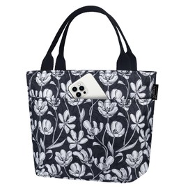 Aosbos Lunch Bag Women - Leakproof Insulated Lunch Bags for Adult Lunch Box for Women Lunch Tote Bag Lunch Cooler Bags Lunchbox Bag, Loncheras Para Mujer for Work Travel Picnic Gym, Tulip