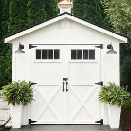 LynPon Gooseneck Barn Lights Indoor, 2 Pack Black Farmhouse Wall Sconces Set of Two, Rustic Exterior Wall Light Fixtures Industrial Wall Mount Lighting for Warehouse Front Door Porch Garage Entryway