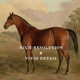 Kizbok Vintage Horse Wall Art Prints, Farmhouse Farmhouse Wall Decor Vintage Western Canvas Prints Antique Horse Oil Painting, Rustic Country Art Pictures for Bedroom, Farmhouse Decor for Bathroom