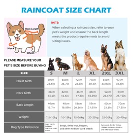 Waterproof Dog Raincoat, Adjustable Rain Jacket with Reflective Stripes and Hood, Dog Raincoat for Outdoor Hiking, Rain Cape Dogs for Small, Medium and Large Dogs (Orange, XXL)