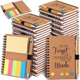 30 Sets Employee Appreciation Gifts Bulk Inspirational Spiral Notebooks with Sticky Notes Motivational Journals Ballpoint Pens Thank You Gifts for Teacher Nurse Coworker (30, Forget)