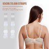 GUKOY Clear Invisible Bra Strap 4 Pairs (12mm)