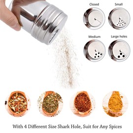 FantasyDay Gift Set Spice Jar With Shaker Tops Food Seasoning Dressing Bottle with Travel Bag Salt/Sugar/Spice/Pepper/Cheese Shaker Kitchen Gadget for Camping, Party and Wedding Set of 6#2