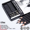 Galart Supplies Charcoal Drawing Set with Organizer Tray – 12