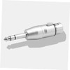 KONTONTY 4pcs Metal Headphones Adapter Silver Male to Female Headphone