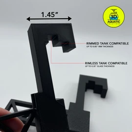 Inverted Betta Tank Holder Kit, 360-Degree Panoramic View for Betta Fish, Expands Swimming Space, Aquarium Inverted Holder, Made in Canada (Black, Small)