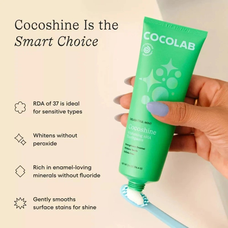 Cocolab Cocoshine Whitening Non-Fluoride n-HA Toothpaste - MINT - Damaged