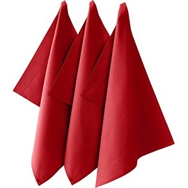 Redbest Seattle Tea Towel, Pack of 3, Cotton, 50x70 cm, red