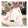 Womaha 30 Sheets Temporary Zambia Flag Tattoos for Kids Adults