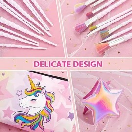 WERNNSAI Juego De Brochas De Maquillaje De Unicornio, 12 Brochas De M