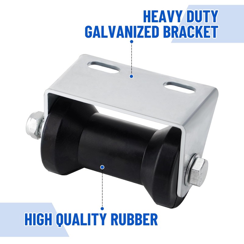 Venussar Boat Trailer Rollers with Brackets 5" Keel Roller Assembly