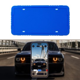 Plate Jade Heavy Duty Silicone License Plate Frame, Weather-Proof, 4 Holes Universal USA/Canada for Men/Women for Front & Rear Car Tag,Easy Installation (Blue)