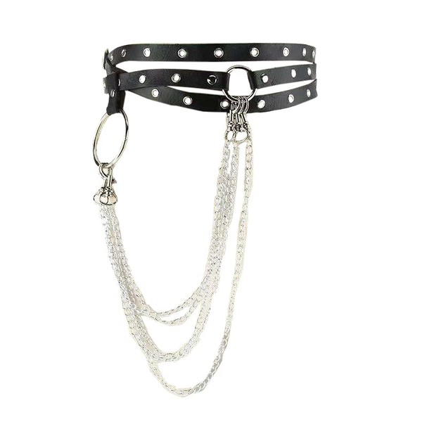 Zac's Alter Ego Eyelet Studded Triple Strap Belt with Triple