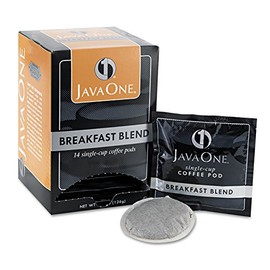 Java Trading Co. 30220 Coffee Pods, Breakfast Blend, Single Cup, 14/Box