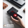 VULKIT Carteras Delgada Hombre RFID de Piel Genuina, con 9