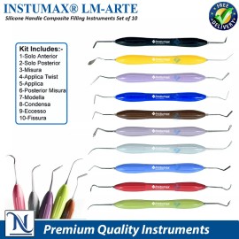INSTUMAX® 10Pcs Dental Composite Set Colorful Handles for anterior/poste