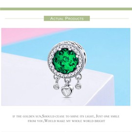 MUERDOU Birthstone Charm Fit Charms Bracelets and Necklaces Birthday Gifts for Woman Girl