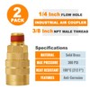 SUNGATOR 5 Pack 3/8'' Male NPT Industrial Air Couplers with
