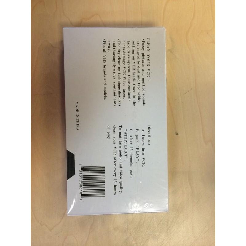 Video Cassette Cleaner/VCR Video Head Cleaner