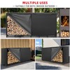 Kendane 8FT Firewood Rack Outdoor with Cover, Heavy Duty Adjustable