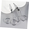 SAFIGLE 2PCS Stainless Steel Eyebrow Tweezers Angled and Scissor Handle