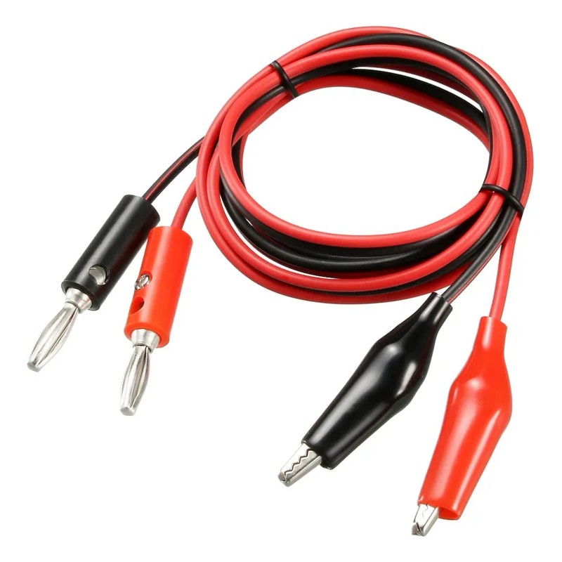 Kit De Cables 1m Banana 4mm Rojo Y Negro Con