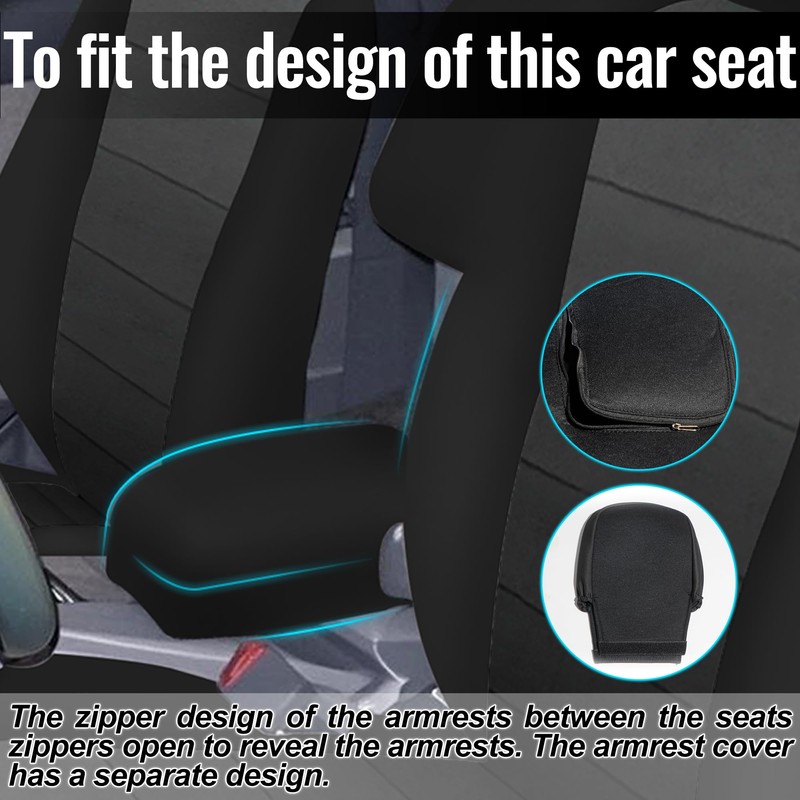 EDIETH Premium Knitted Front 60/40 Split Seat Covers for Toyota