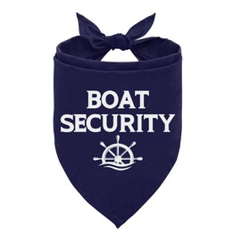 Boat Security Dog Bandana, Dark Blue Dog Bandana, Dog Boat Accessories, Funny Dog Bandana, Dog Bandana for Small Medium Large Dogs, Dog Boating Accessories, Pet Dog Triangle Scarf (D9)