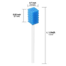 Wellgler's Disposable Care Oral Swabs, Sterile Sponge Mouth Swabs (250pcs, blue)