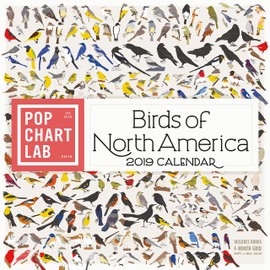 Birds of North America by Pop Chart Lab Wall Calendar 2019
