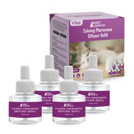 Pet Zephyr Cat Pheromone Diffuser Refill (Compatible with All Common Diffuser Heads) - 4 Pack Pheromones Refills - 4 Months Supply - Only Refills No Diffuser Head Included