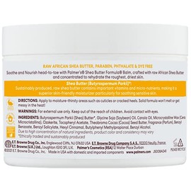 Palmer's Shea Butter Formula, Bálsamo Corporal Humectante y Nutritivo para Piel Seca y Áspera - Concentrado Sólido con Manteca de Karité y Vitamina E,