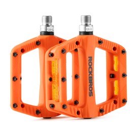 ROCKBROS Mountain Bike Lightweight Nylon MTB Bicycle Pedals Platform Pedals for Mountain Road BMX Bicycle 9/16" Sealed Bearing