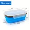 Lunbengo Collapsible Lunch Box Containers, Silicone Bento Box with Airtight
