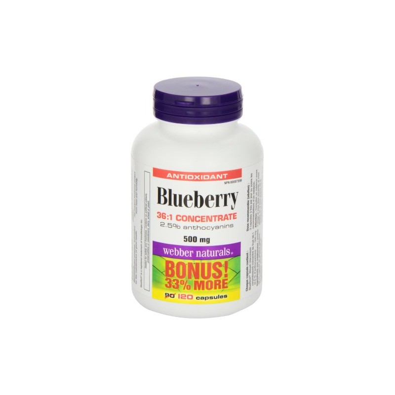 Webber Naturals Webber Naturals Blueberry, 120 Capsules, Antioxidant Spport