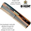 Kent Handmade Coarse and Fine Toothed Pocket Comb for Men,