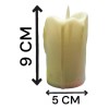 12 Velas Luz Led Ámbar Derretidas Navidad Halloween 9cm